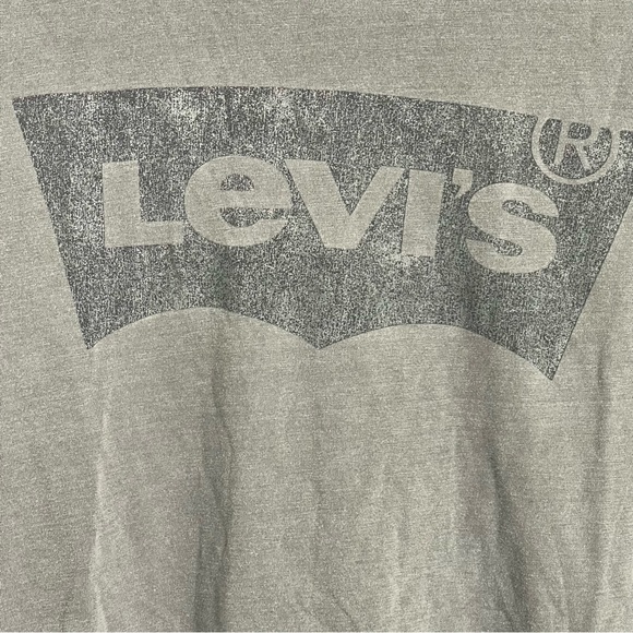 LEVI’S Gray Black Logo T-Shirt Cotton Classic T-Shirt Short-Sleeve Women’s XS - Picture 2 of 5